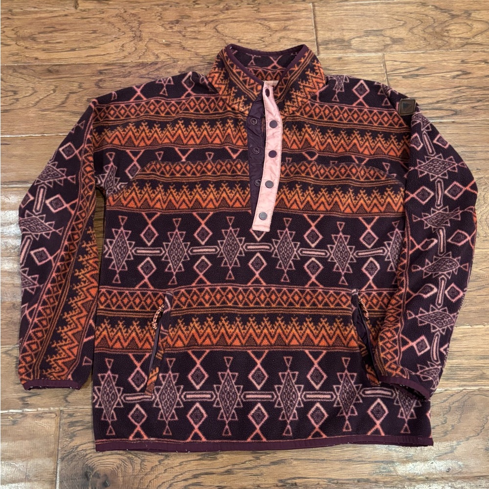 Burton Women’s Anouk Fleece Pullover Snowboard Aztec Pattern – Size L